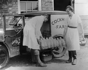 1930s Milk Delivery Print