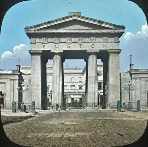 Victorian Era Train Station Prints: London, England - Euston Station