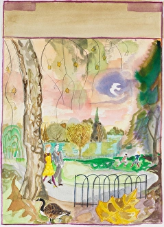A London Park scene - Cover artwork for ILN A London Park scene - Cover artwork for ILN