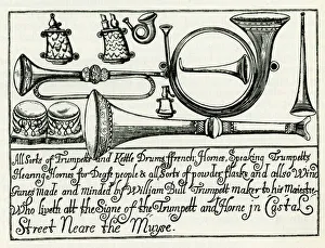 London Trade Card - William Bull, Musical Instruments London Trade Card - William Bull, Musical Instruments