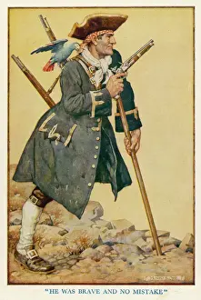Long John Silver Print with Parrot