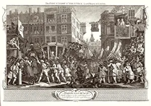 William Hogarth Prints: Lord Mayors Procession Print