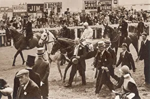 Lord Rosebery leading his first Derby winner Lord Rosebery leading his first Derby winner
