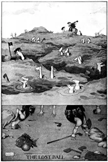 The Lost Ball - Heath Robinson Cartoon The Lost Ball - Heath Robinson Cartoon