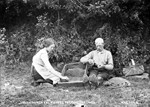 Lough Neagh Eel Fishers Print circa early 1900s