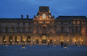 Louvre Museum at night. Paris. France Louvre Museum at night. Paris. France