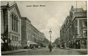 The London Blitz Prints: Lower Sloane Street, London Print circa 1907