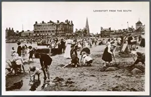 Lowestoft Sands Print: Children at Play