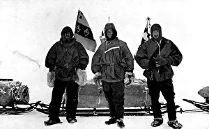 Captain Scott Expedition Prints: Lt. Shackleton, Captain Scott and Dr. Wilson, Antarctica, 19