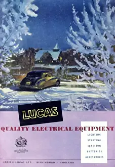 Lucas Electrics Advertisement Print 1959 Christmas Landscape