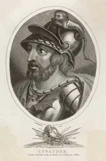 Lysander Print - Engraving of a Spartan General