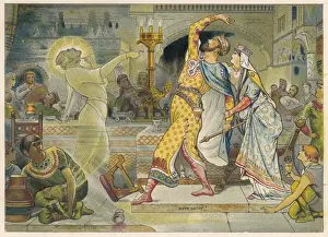 Macbeth Loses Appetite at Banquet Print