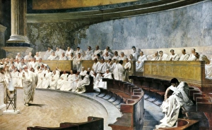 MACCARI, Cesare (1840-1919). Cicero Denouncing