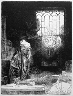 Print of Doctor Faustus as a Magician at Work
