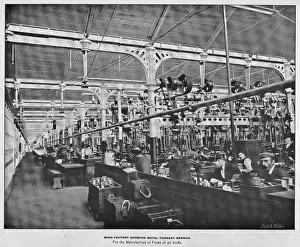 Woolwich Arsenal Factory Interior Print, circa 1905