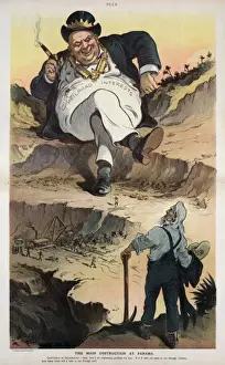 Puck Magazine Cartoons Online Prints: The main obstruction at Panama