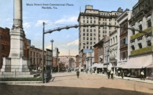 Main Street from Commercial Place - Norfolk Virginia, USA Main Street from Commercial Place - Norfolk Virginia, USA