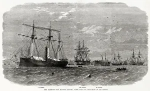 Her Majesty's Ship Majestic keeping watch over the Steam-Rams in the Mersey Her Majesty's Ship Majestic keeping watch over the Steam-Rams in the Mersey