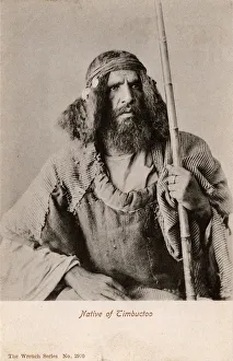 Mali - Timbuktu - A fine portrait of a local man with staff Mali - Timbuktu - A fine portrait of a local man with staff