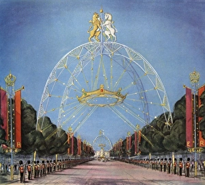 The Mall decorated for the Coronation, 1953 The Mall decorated for the Coronation, 1953