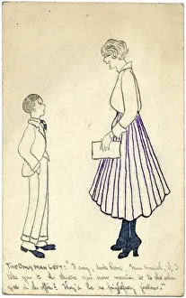 Young Man In Office Prints: The Only Man Left by George Ranstead