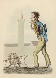 19th Century Street Scene Prints: Man and Poodle