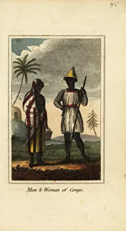 Man and woman of Congo, Africa, 1818 Man and woman of Congo, Africa, 1818