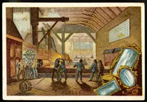 Late 19th Century Industry Prints: Manufacture of Mirrors
