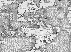 1553 Map America Print