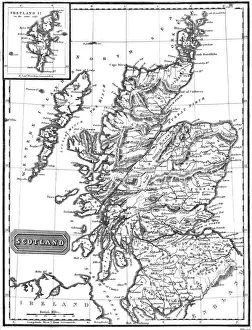 Prints of A map of Scotland 1817 Map Prints: A Map of Scotland, 1817 Print
