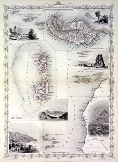 Map of the islands in the Atlantic Ocean Map of the islands in the Atlantic Ocean