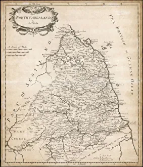 Map of Northumberland Map of Northumberland