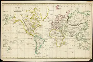 Vintage World Maps Prints: MAPS / WORLD / 1827
