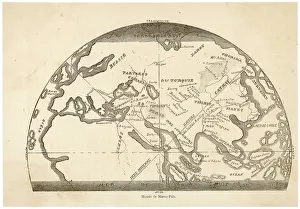 Prints of A map tracing the journeys made by Marco Polo Related Prints: Marco Polo Journey Print: Map of Travels