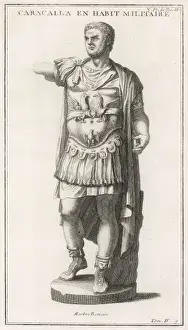 Print of Marcus Aurelius Caracalla in military attire