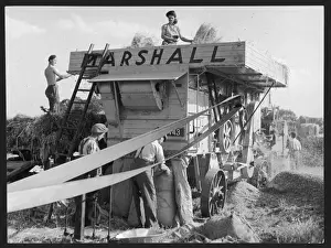 Vintage Agriculture Scene Prints: Marshall Thresher