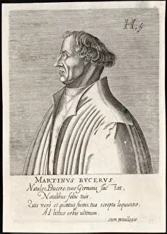 Martin Bucer Print - Engraving of Protestant reformer
