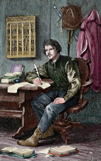 Martin Luther, (1483-1546). German reformer. Luther in Warbu Martin Luther, (1483-1546). German reformer. Luther in Warbu