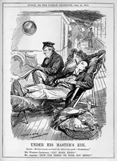 Winston Churchill Cartoon Prints: Under His Masters Eye