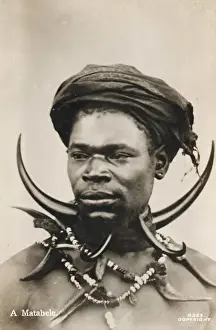A Matabele Warrior Print circa 1910s