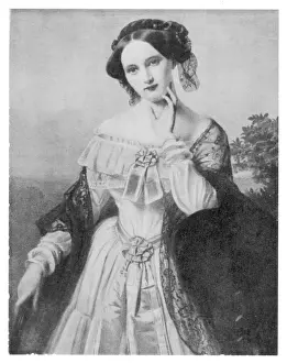 Prints of MATHILDE WESENDONCK (or Wesendonk). German poet who though married infatuated Richard Wagner who set her poems to music - the Wesendonck Lieder Richard Wagner Prints: Print of Mathilde Wesendonck in Portrait Format