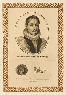 Matthew Wren Print: Engraved Portrait with Autograph