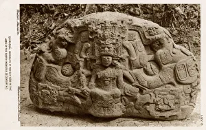 Mayan Monolith - Quirigua - Sky Xul in Jaws of a Monster Mayan Monolith - Quirigua - Sky Xul in Jaws of a Monster