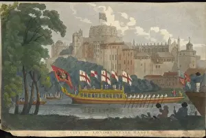 Ships And Boat Prints: The Mayor of London on the City of London State Barge Print