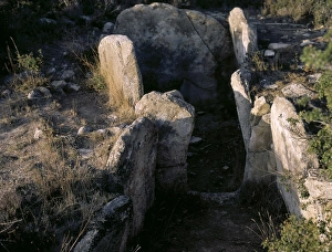 Megalithic tomb. Dolmen of de la mina de Farangortea. Near A Megalithic tomb. Dolmen of de la mina de Farangortea. Near A