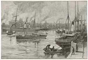 Australian Waterfront Scenes Prints: Melbourne Harbour