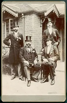 Print of Four Men in Top Hats