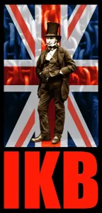 Brunel Prints: Isambard Kingdom Brunel Print with Union Jack Flag Design