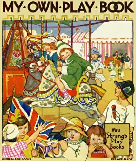 Vintage Book Cover Art Prints: On the merry-go-round