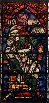Prints of METHUSALEH The Old Testament figure, renowned for his longevity, from a 12th century window in Canterbury Cathedral Canterbury Cathedral, St Augustine's Abbey, And St Martin's Church Prints: Methusaleh Print: 12th Century Canterbury Cathedral Window